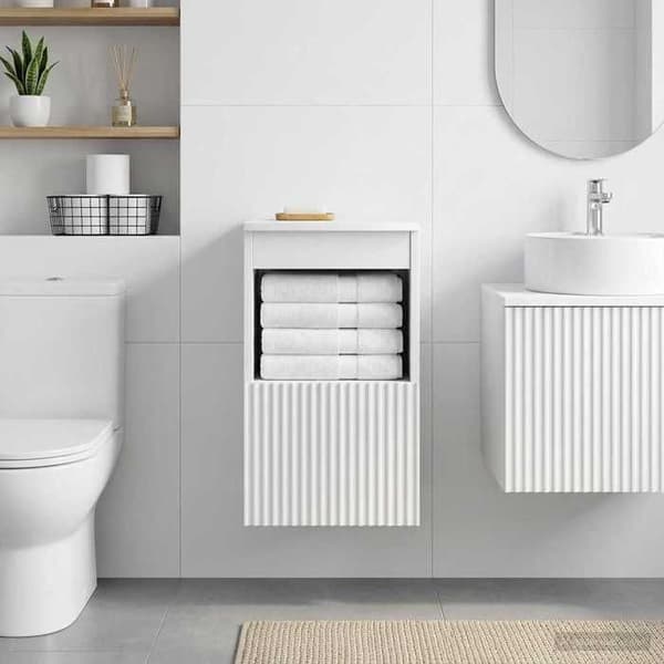 Maison Exclusive - Badrumsskåp Vit glans 30 x 35 x 50 cm Vit