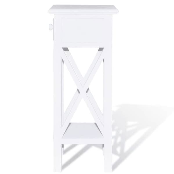 Maison Exclusive - Sidebord med skuffe Hvid Vit