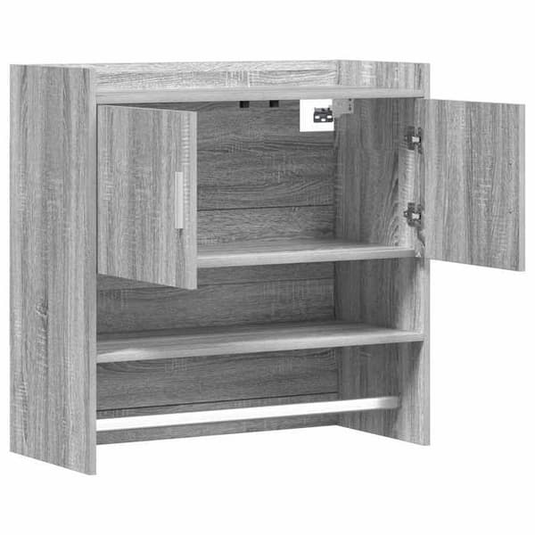 Maison Exclusive - Seinähylly Sonoma harmaa 80 x 36 x 80 cm