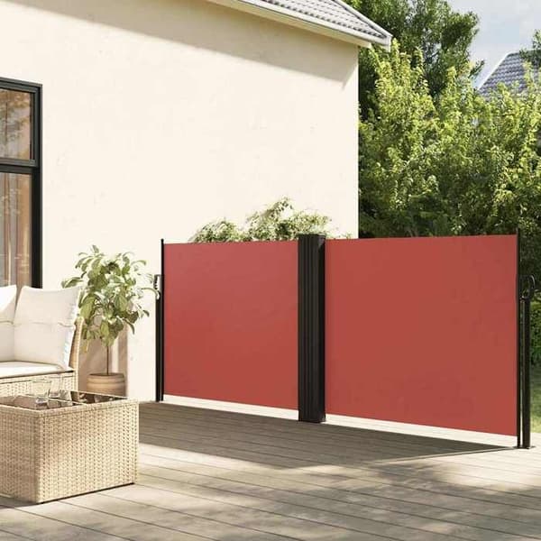 Maison Exclusive - Fällbart sidotak terrakotta 120x1000 cm