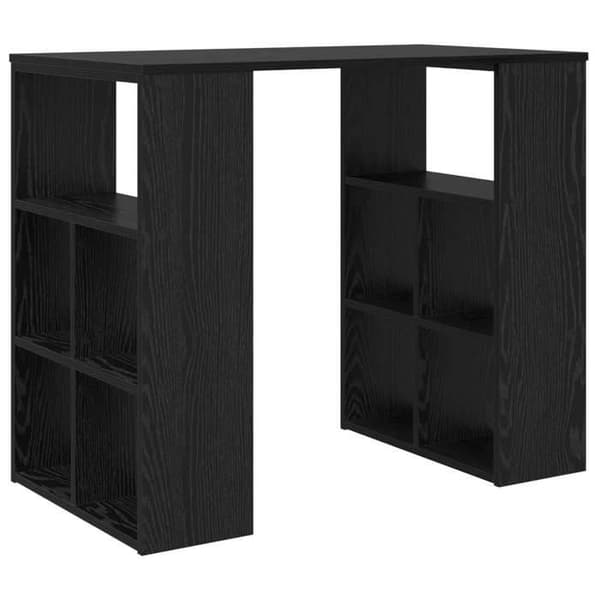 Maison Exclusive - Kontor Sort egetræ Ingeniørtræ 90 x 50 x 75 cm svart ek