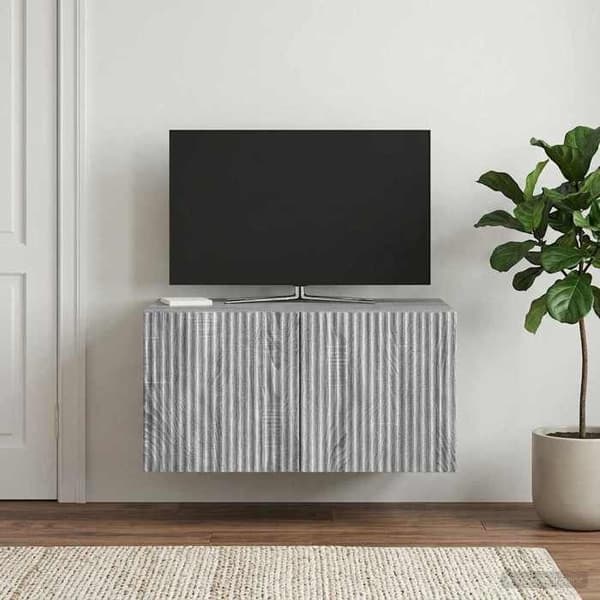 Maison Exclusive - Väggmonterad TV-möbel 59,5 x 41 x 30 cm Sonoma grå Ingenjörsträ