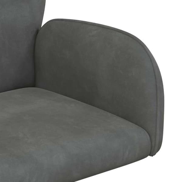 Maison Exclusive - Snurrbara kontorsstolar 6 st Sammet 54 x 55 x 90 cm Mörkgrå