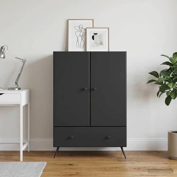 Maison Exclusive - Buffet Sort 66 x 34,5 x 95 cm Ingeniørtræ