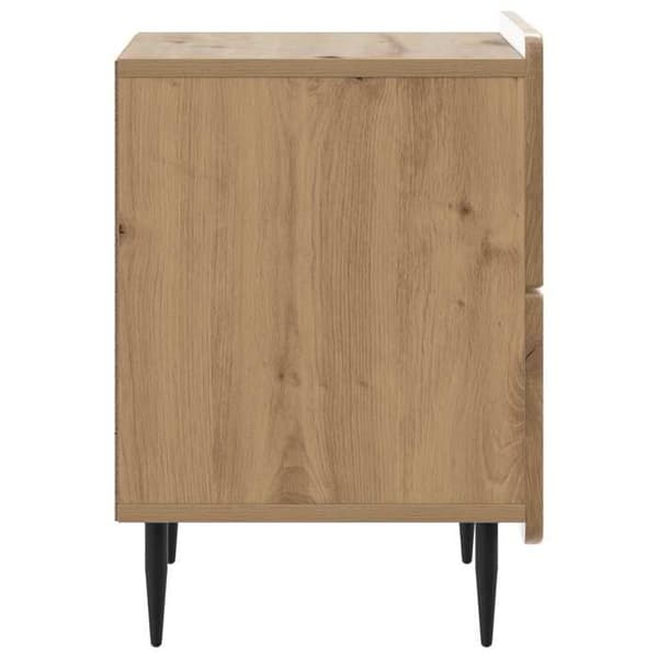 Maison Exclusive - Natbord i håndlavet egetræ 43 x 34,5 x 49,5 cm