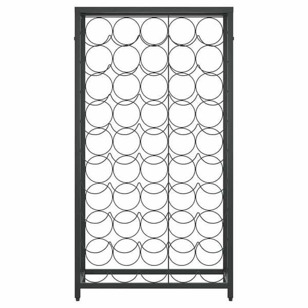 Maison Exclusive - Flaskställ för 45 flaskor svart 54x18x100cm smidesjärn