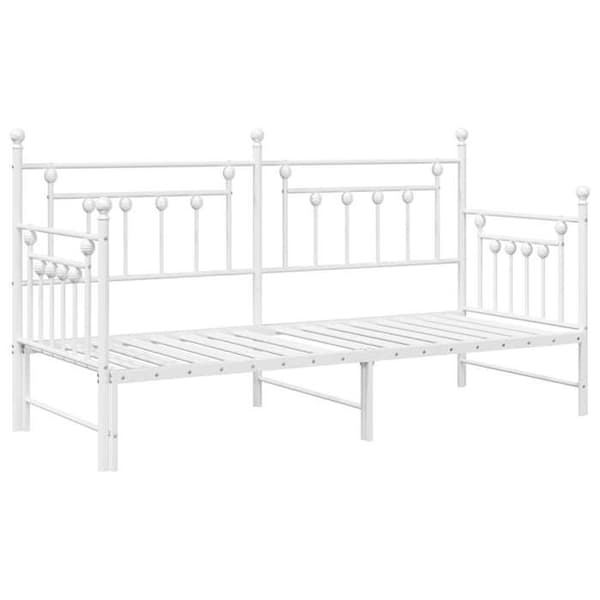 Maison Exclusive - Sängram för dagbädd Vit 80 x 200 cm Stål