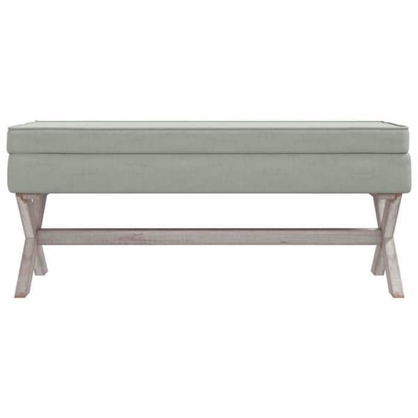 Maison Exclusive - Förvaringspall Ljusgrå 110x45x49 cm Sammet