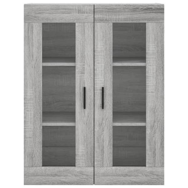 Maison Exclusive - Buffé hög Sonoma grå 69,5x34x180 cm Ingenjörsträ