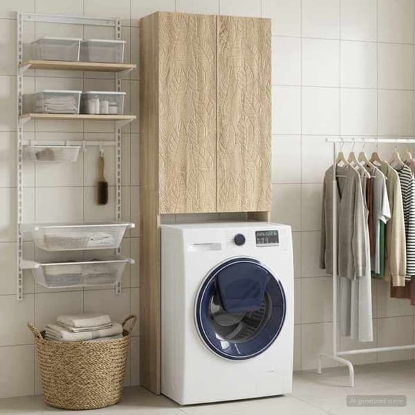 Maison Exclusive - Toilettskabe DELFT Eg Sonoma 66 x 25,5 x 190 cm