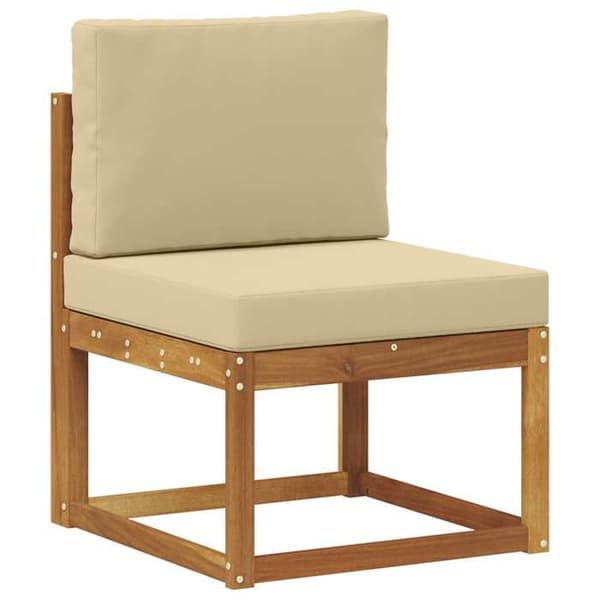 Udendørs sofa sæt - EKSKLUSIV HUS - 4 stk - Massivt akacietræ - Modulær - Beige/Brun beige