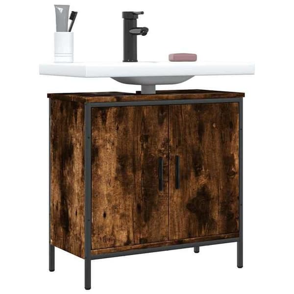 Maison Exclusive - Badrumsspegelskåp ek rökig 60x30x60 cm