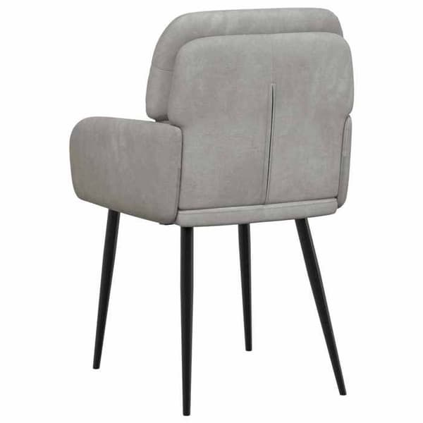 Maison Exclusive - Matstolar 4 st Ljusgrå Sammet