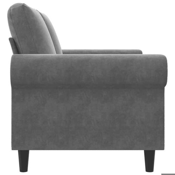 Divaani - MAISON EXCLUSIVE - 2 paikkaa 120 cm - Tummanharmaa sametti - Metallirunko - Pehmeä istuin Mörkgrå
