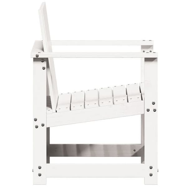 Maison Exclusive - Valkoinen puutarhatuoli 62x56x77 cm massiivipuusta