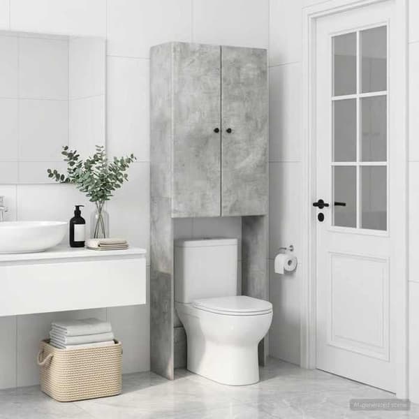 Maison Exclusive - Badeværelsesskab BREDA Grå beton 66 x 25,5 x 190 cm