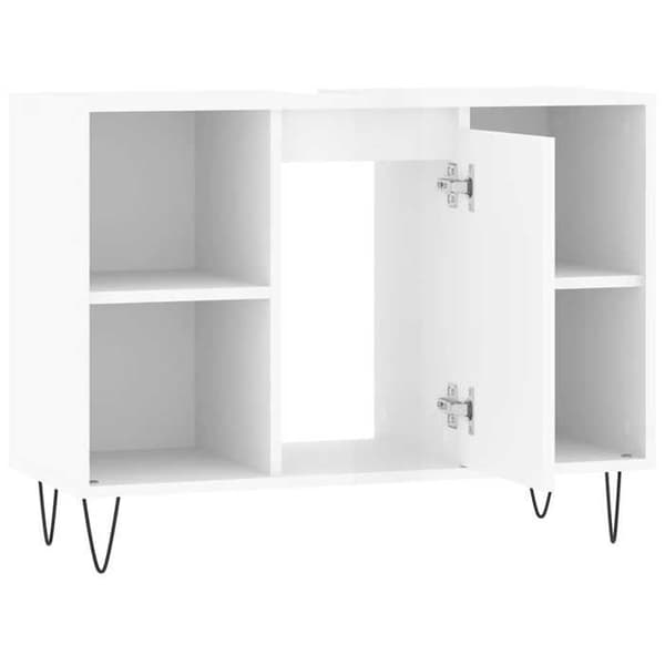 Maison Exclusive - Badrumsskåp vit glans 80x33x60 cm