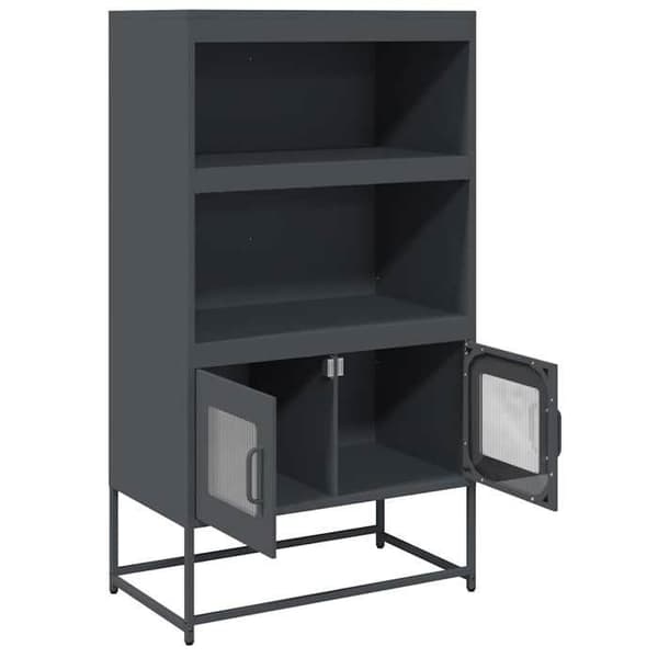 Maison Exclusive - Buffé hög antracit 68x39x123 cm stål