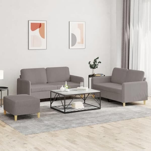 Maison Exclusive - Sæt af 3 sofaer med puder Taupe Stof