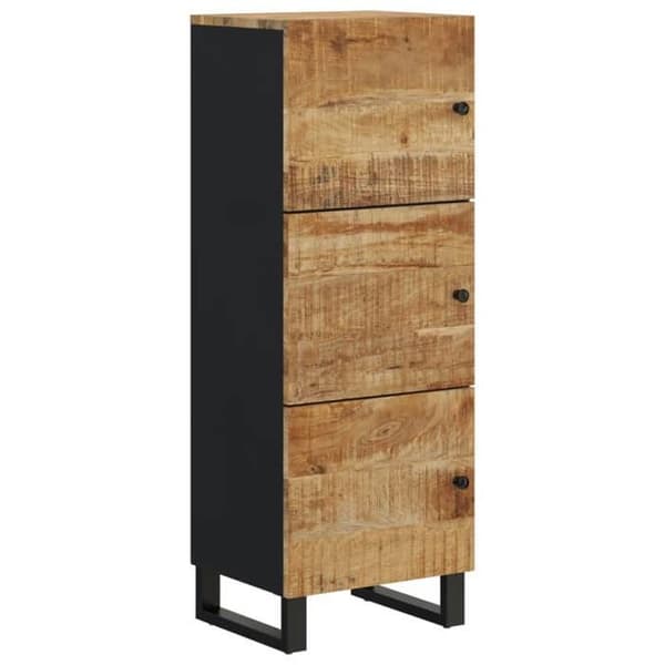 Maison Exclusive - Buffet med 3 døre 40x33x110 cm massiv mangotræ og jern