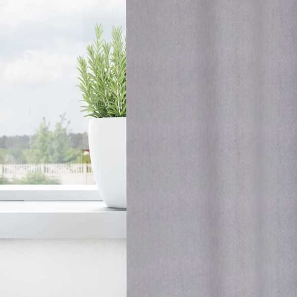 Mørklægningsgardin - EKSKLUSIV HUS - 260 x 140 cm (pakke 2) - Metalgrå - Polyester - Blokerer 80–90% lys Metallisk grå