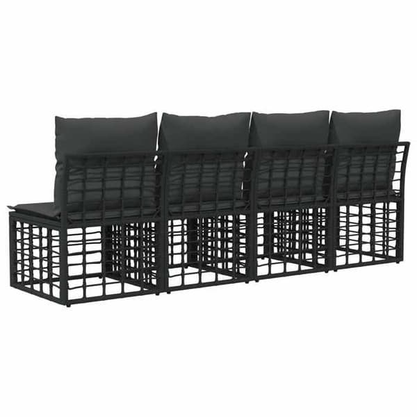 Maison Exclusive - Trädgårdsoffa 4 platser utan armstöd 4 pc
