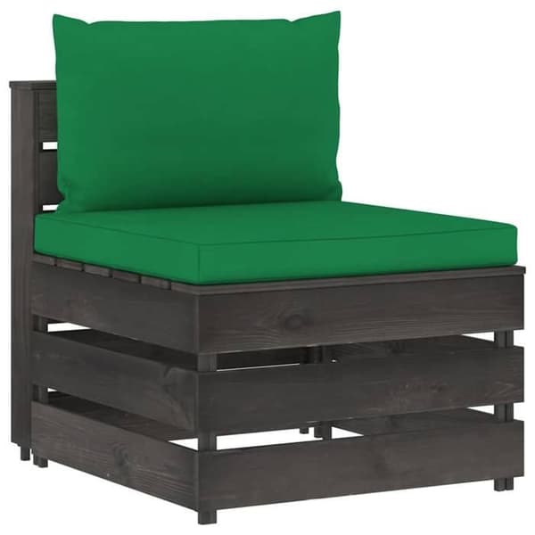 Maison Exclusive - Central sektion sofa med puder, grå imprægneret træ