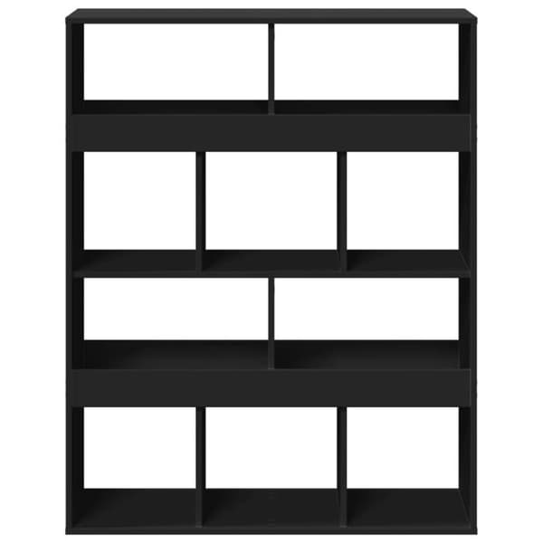 Maison Exclusive - Bibliotek sort 100x33x125,5 cm ingeniørtræ