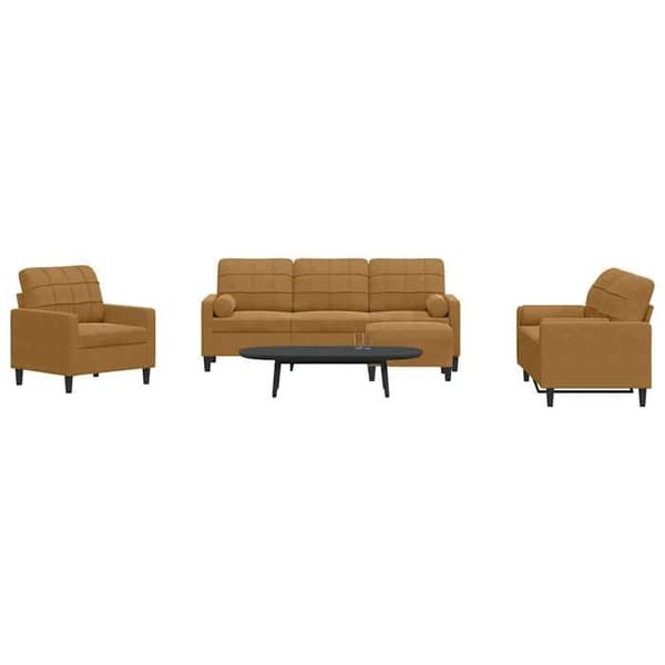 Maison Exclusive - Sæt af 4 sofaer med puder og velourpuder