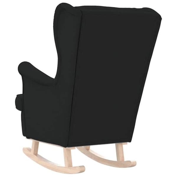 Maison Exclusive - Musta keinutuoli 74x90x102 cm kangas