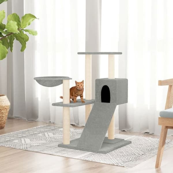 Maison Exclusive - Katte træ med sisal kløer Lys grå 82 cm Ljusgrått