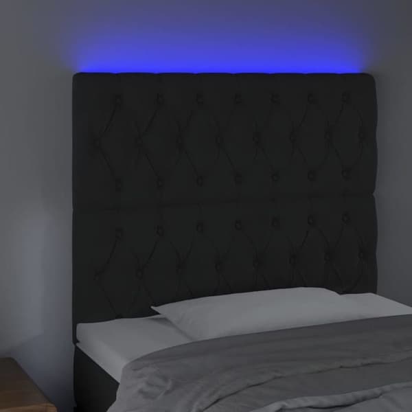 Maison Exclusive - LED-päätymustalla 100x7x118/128 cm sametti svart