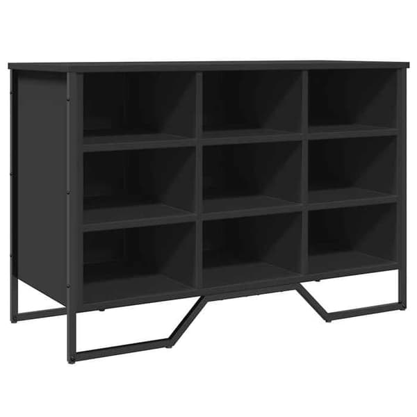 Maison Exclusive - Skoskab sort 90x38x61,5 cm ingeniørtræ