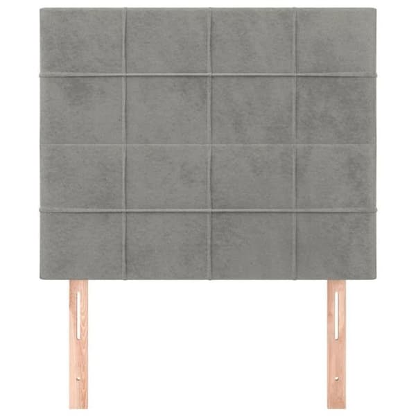 Maison Exclusive - Vaaleanharmaa pääty 90x5x118/128 cm Sametti Ljusgrått