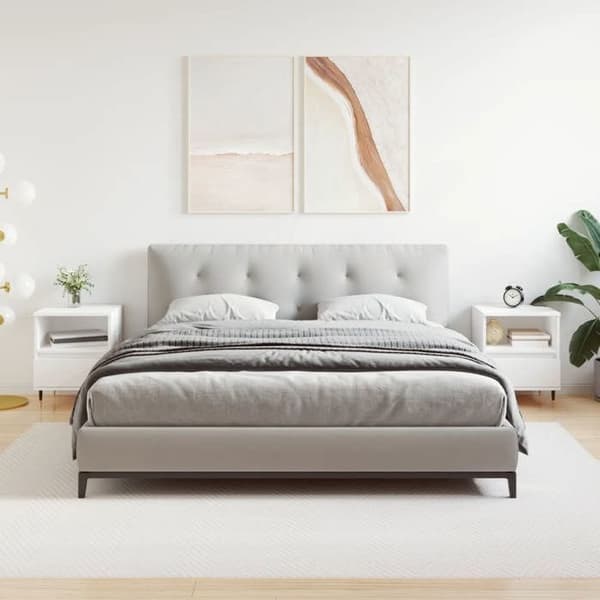 Maison Exclusive - Sängbord 2 st vit 40x35x50 cm ingenjörsträ Vit