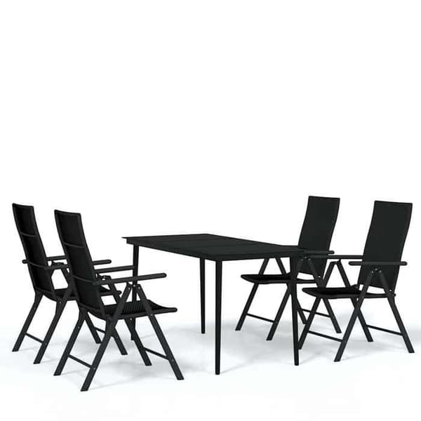 Maison Exclusive - Have spisebordssæt 5 stk Sort