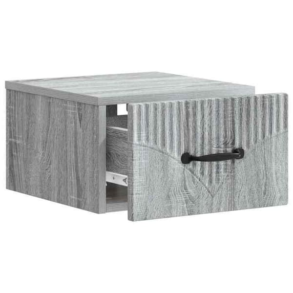 Maison Exclusive - Väggmonterad nattduksbord Sonoma grå 34,5 x 33 x 20 cm
