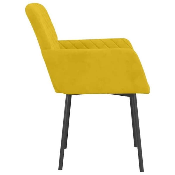 Maison Exclusive - Matstolar set om 2 Gul Sammet
