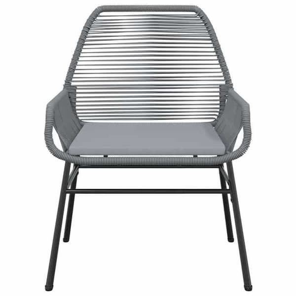 Maison Exclusive - Have spisebord sæt med puder 3 stk grå poly rattan glas