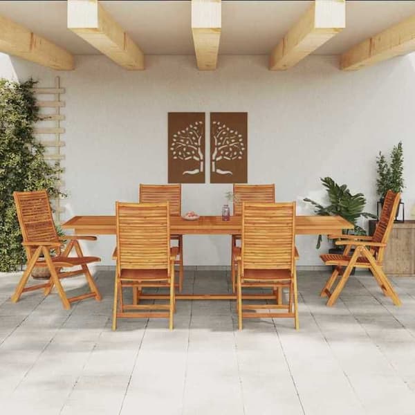 Maison Exclusive - 7 pc spisebordssæt til haven Brun