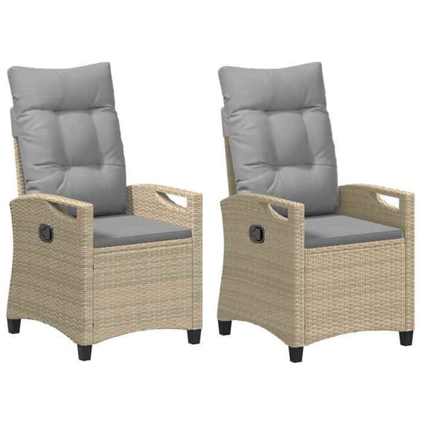 Maison Exclusive - Have stol 2 stk Beige og Lys Grå Stål og Polyester