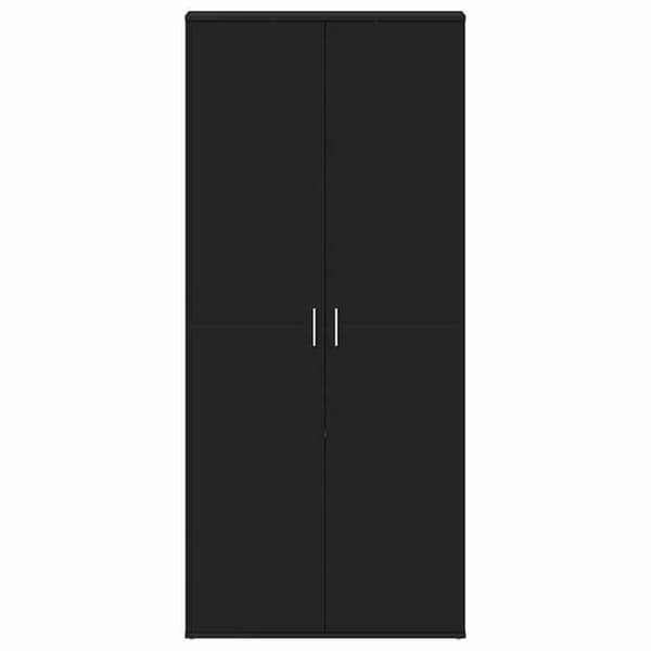 Maison Exclusive - Skoskab 80 x 39 x 178 cm Ingeniørtræ Sort