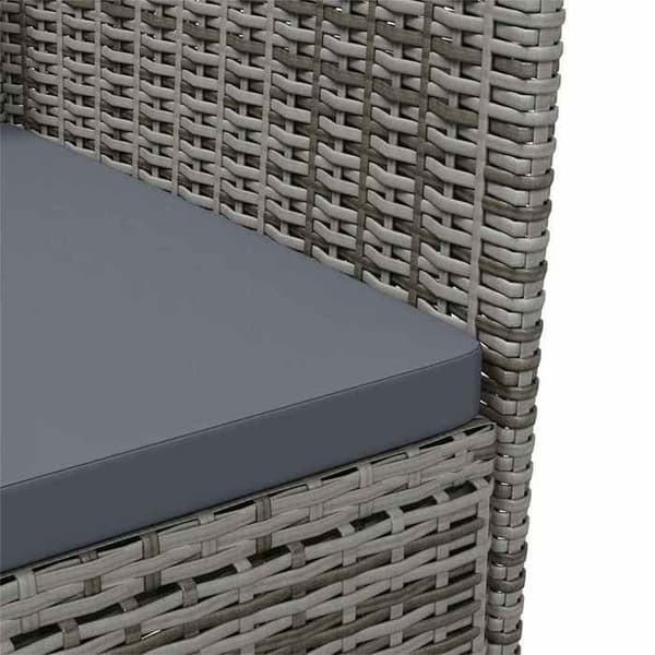 Maison Exclusive - Trädgårdsstolar i set om 2, flätad resin, grå