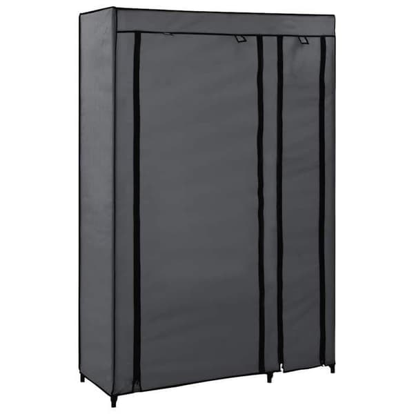 Maison Exclusive - Fällbar garderob Grå 110x45x175 cm Tyg Grå