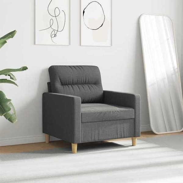 Maison Exclusive - Mörkgrå Fåtölj 60 cm Tyg Mörkgrå