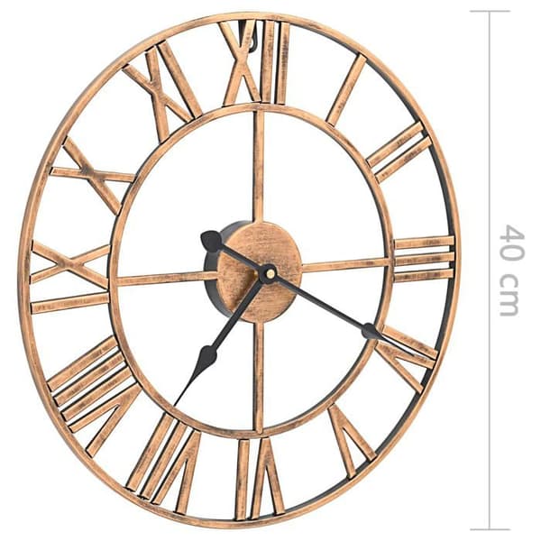Maison Exclusive - Metalliseinäkello 40 cm Kulta gyllene