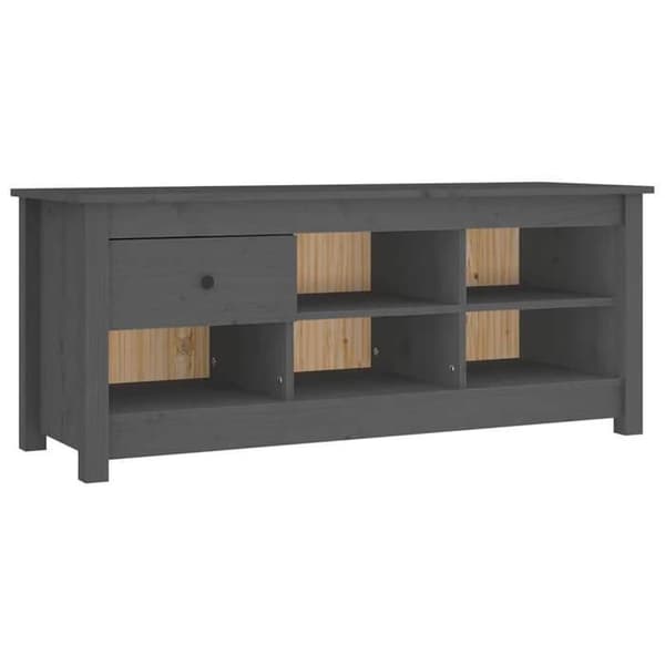 Skoark - MAISON EXCLUSIVE - 110 x 38 x 45,5 cm - Grå - Massiv fyr - 5 rum Grå