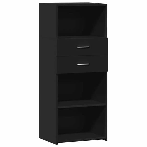 Maison Exclusive - Sort høj buffet 50x42,5x124 cm ingeniørtræ