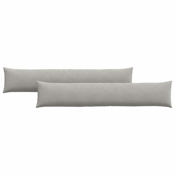 Soffkuddar - EXKLUSIVT HEM - 2 stycken - Ljusgrått tyg - 200 x 40 cm - Polyesterfyllning Ljusgrått