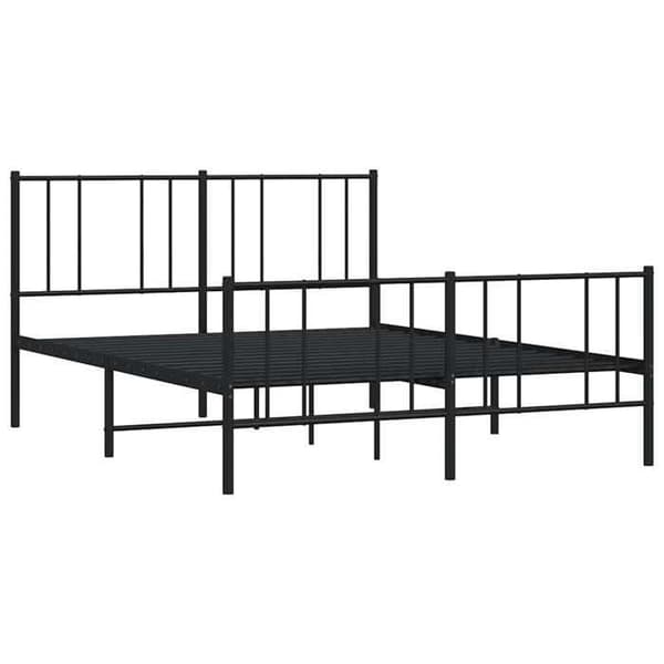 Sengestel - EKSKLUSIV HUS - Lamelseng - 160x200 cm - Sort stål - Opbevaring under sengen Svart